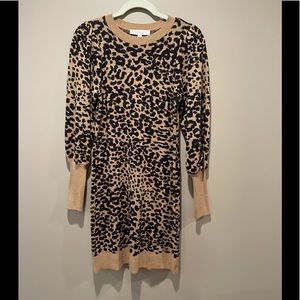 ✨NWT✨ Ann Taylor Loft Leopard Sweater Dress S